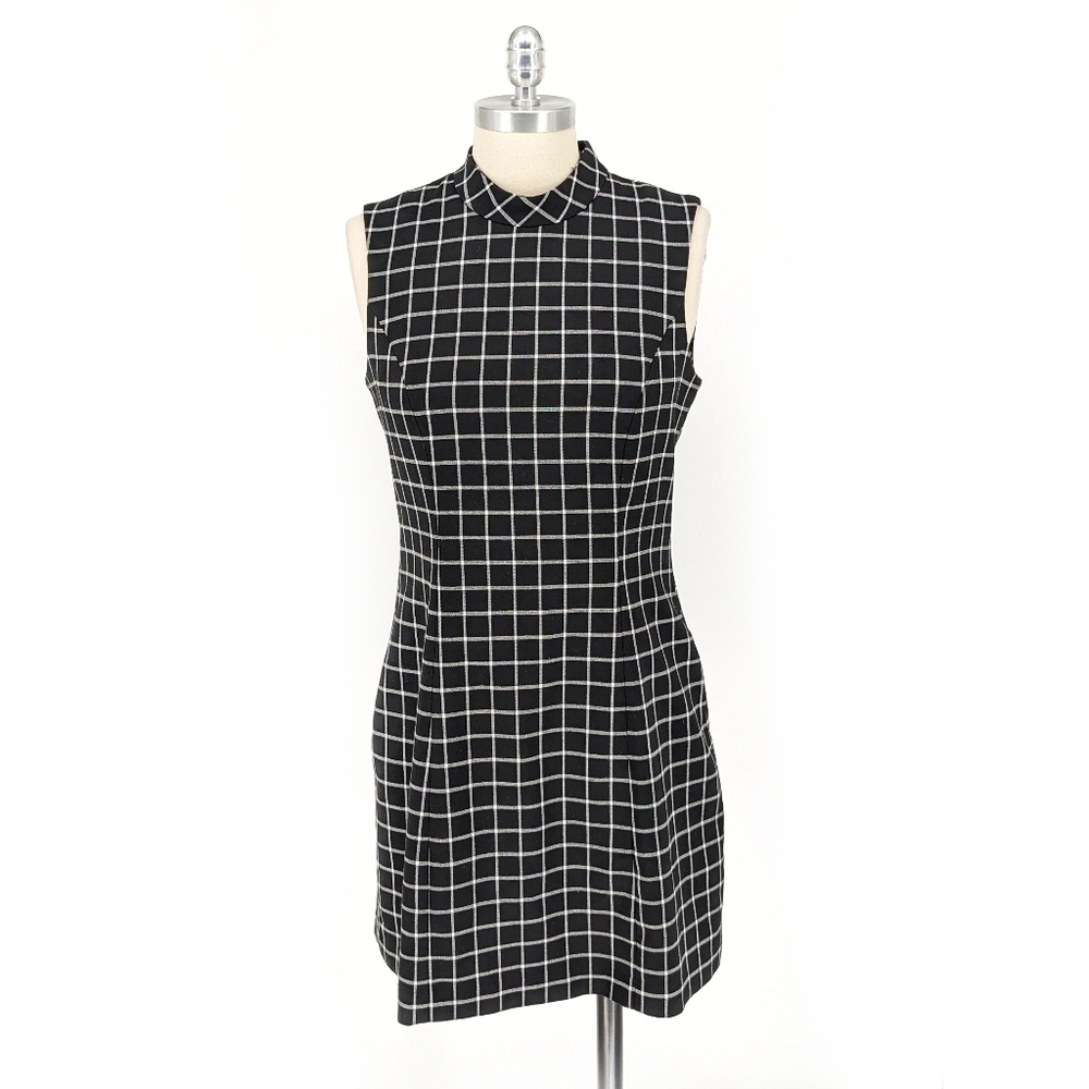 H&M Black and White Checkered Dress